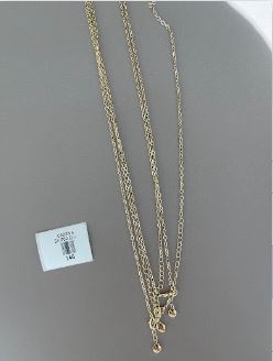 Collar Multicadena Dorado con Eslabones y Dijes