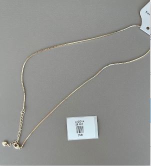 Collar de Cadena Fina con Eslabones Texturizados Color Dorado