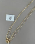 Collar de Tres Cadenas Finas Color Dorado