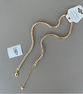 Collar Cadena Tubular Texturizada Tono Dorado