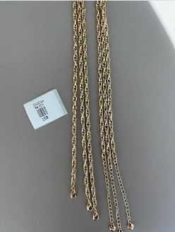 Collar Cadena Eslabones Trenzados Tono Dorado