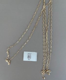 Collar Cadena Eslabones Ovalados Tono Dorado
