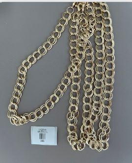 Collar Cadena de Eslabones Dobles Tono Dorado