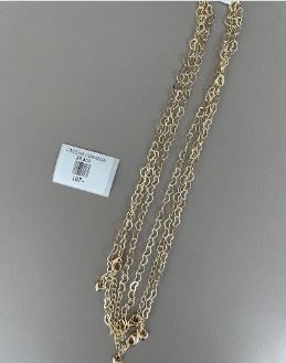 Collar Cadena de Eslabones en Forma de Corazón Tono Dorado