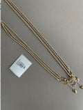 Collar Cadena de Eslabones Cuadrados Texturizados Tono Dorado