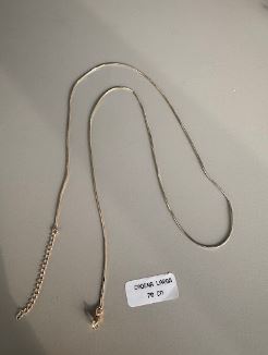 Cadena Larga Tipo Serpiente en Tono Dorado