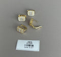 Aretes Rectangulares con Cristales Pavé