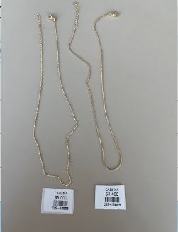 Cadena Fina Texturizada en Tono Dorado