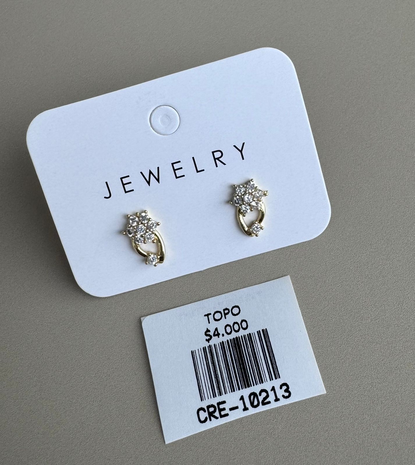 Aretes Diseño Floral con Pedrería