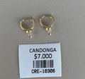 Candongas con Dije Cónico Brillante