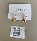 Aretes Diseño Osito con Gema Central