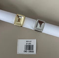 Anillo Rectangular con Superficie Cóncava
