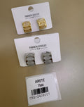 Aretes Rectangulares con Detalles Ovalados