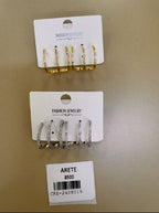 Aretes de Argolla Ovalada con Microcircones
