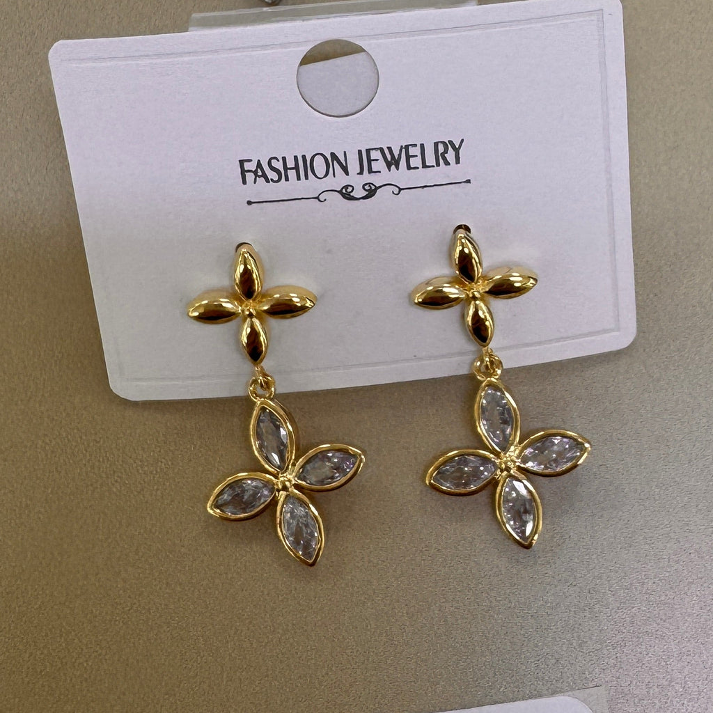 Aretes Flor Colgante