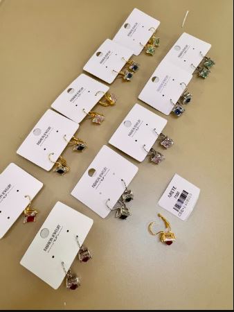 Aretes Colgantes con Cristal Multicolor