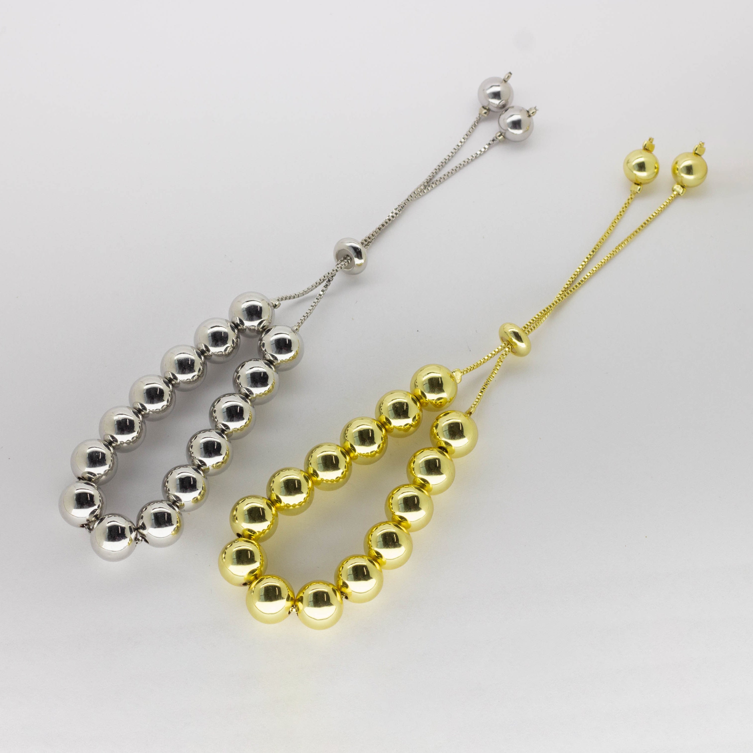 Pulsera Ajustable de Balines Grandes Pulidos