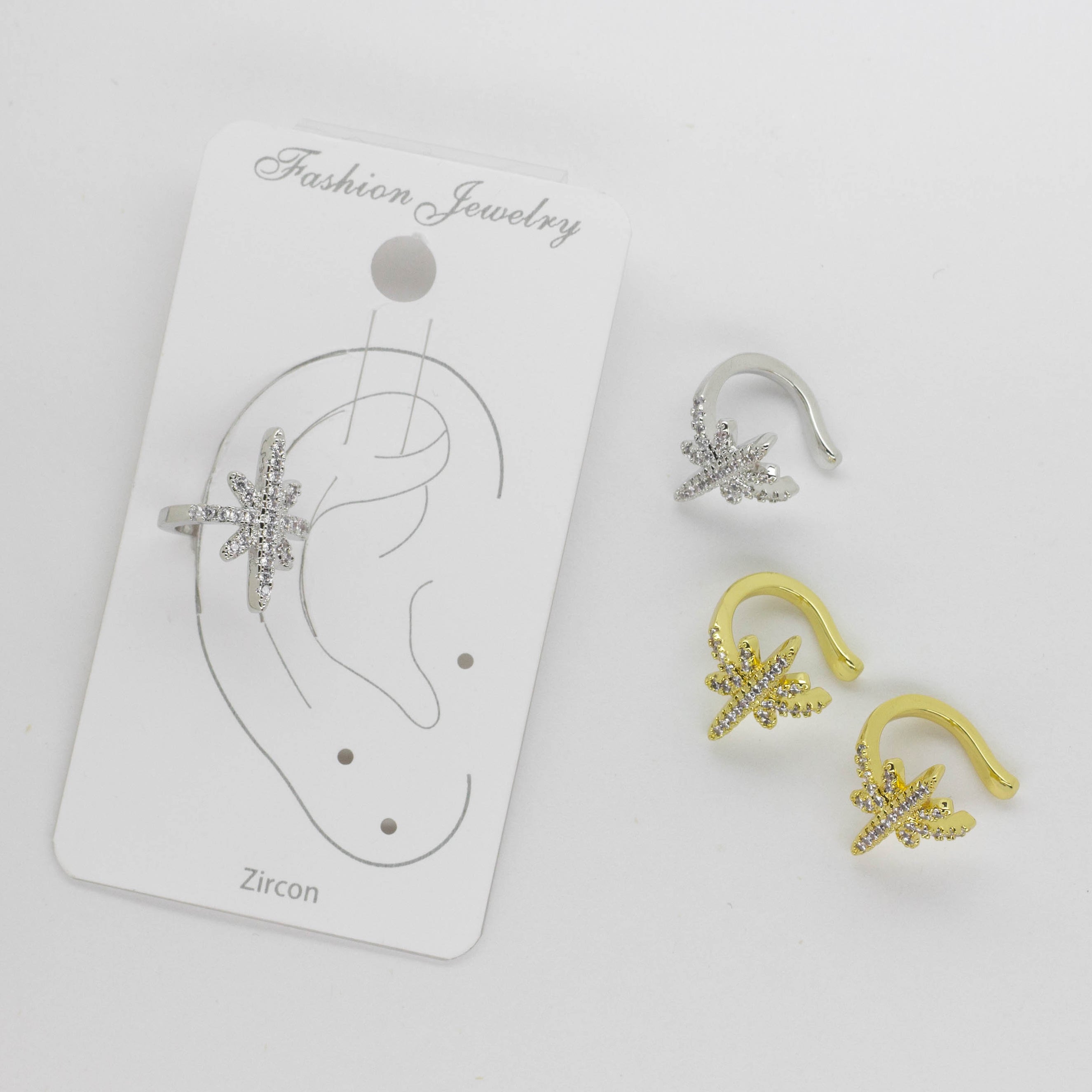 Ear Cuff Libélula con Circón