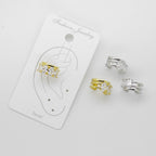Ear Cuff Triple con Circones Ovalados