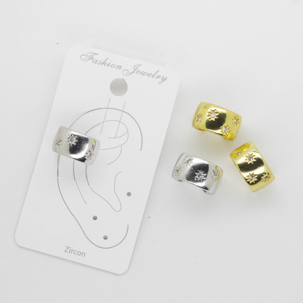 Ear Cuff con Estrellas y Microcircones