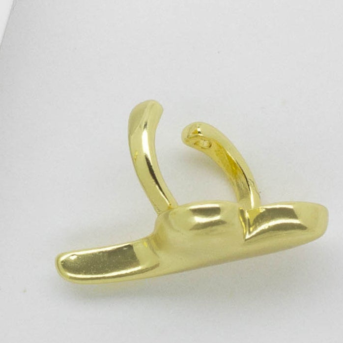 Ear Cuff Corazón Minimalista Dorado y Plateado