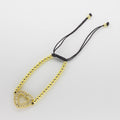 Pulsera de Hilo Negro con Dije de Corazón Brillante y Esferas