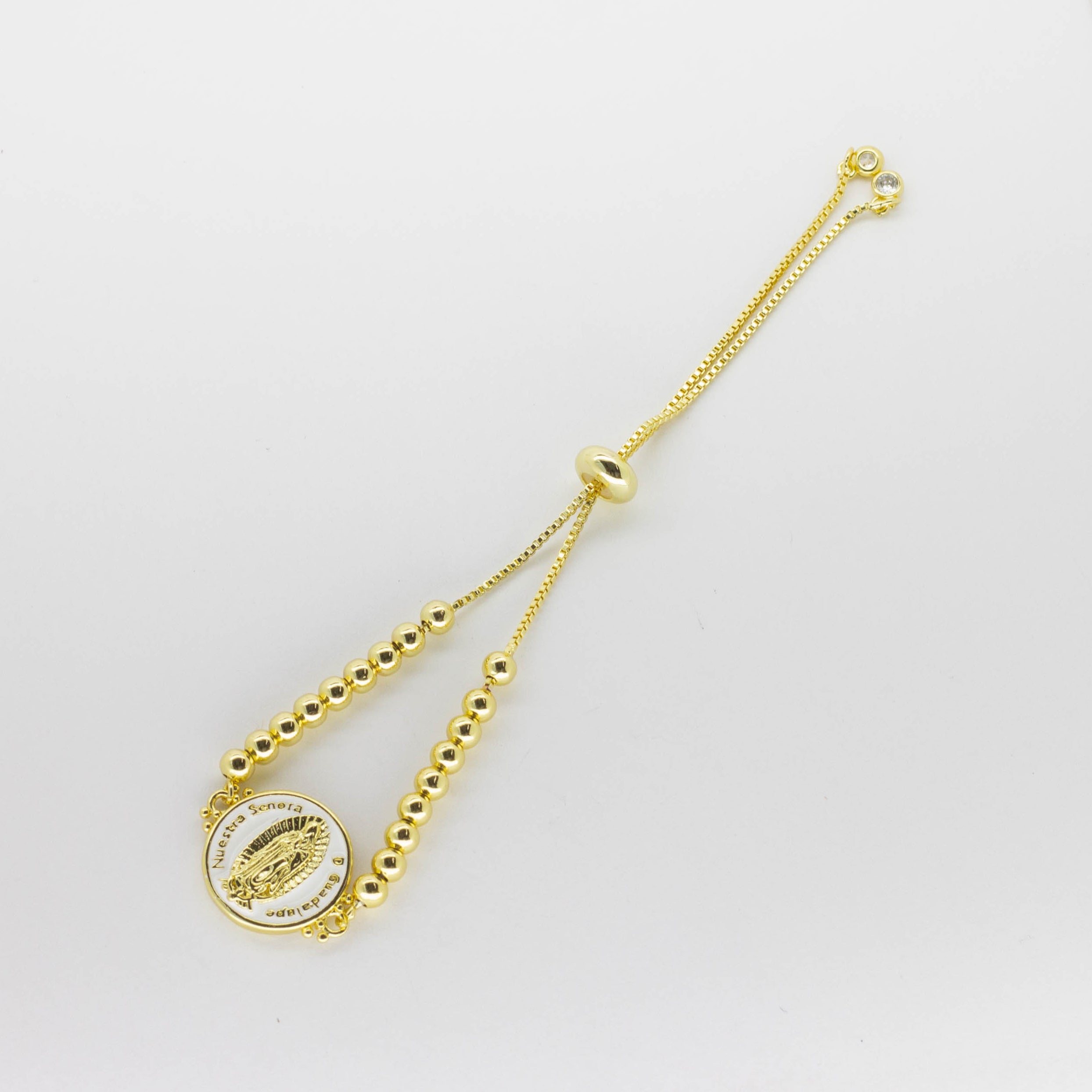 Pulsera Ajustable con Medalla de Nuestra Señora de Guadalupe