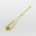 Pulsera Ajustable Dorada Virgen de Guadalupe con Circonias