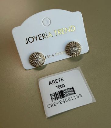 Aretes Topo Esféricos con Pavé de Brillos