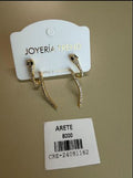 Aretes Colgantes Curvos Dorados