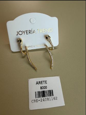 Aretes Colgantes Curvos Dorados