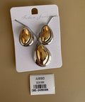 Set de Collar y Aretes en Gota Bicolor