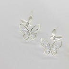 Aretes Mariposa Doble Bicolor