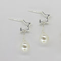 Arete Estrella con Perla Colgante