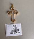 Dije de Cruz con Detalles de Corazones y Cristales