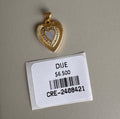 Dije Corazón con Relieve y Centro Brillante