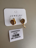 Candongas Medallón con Oso Decorativo