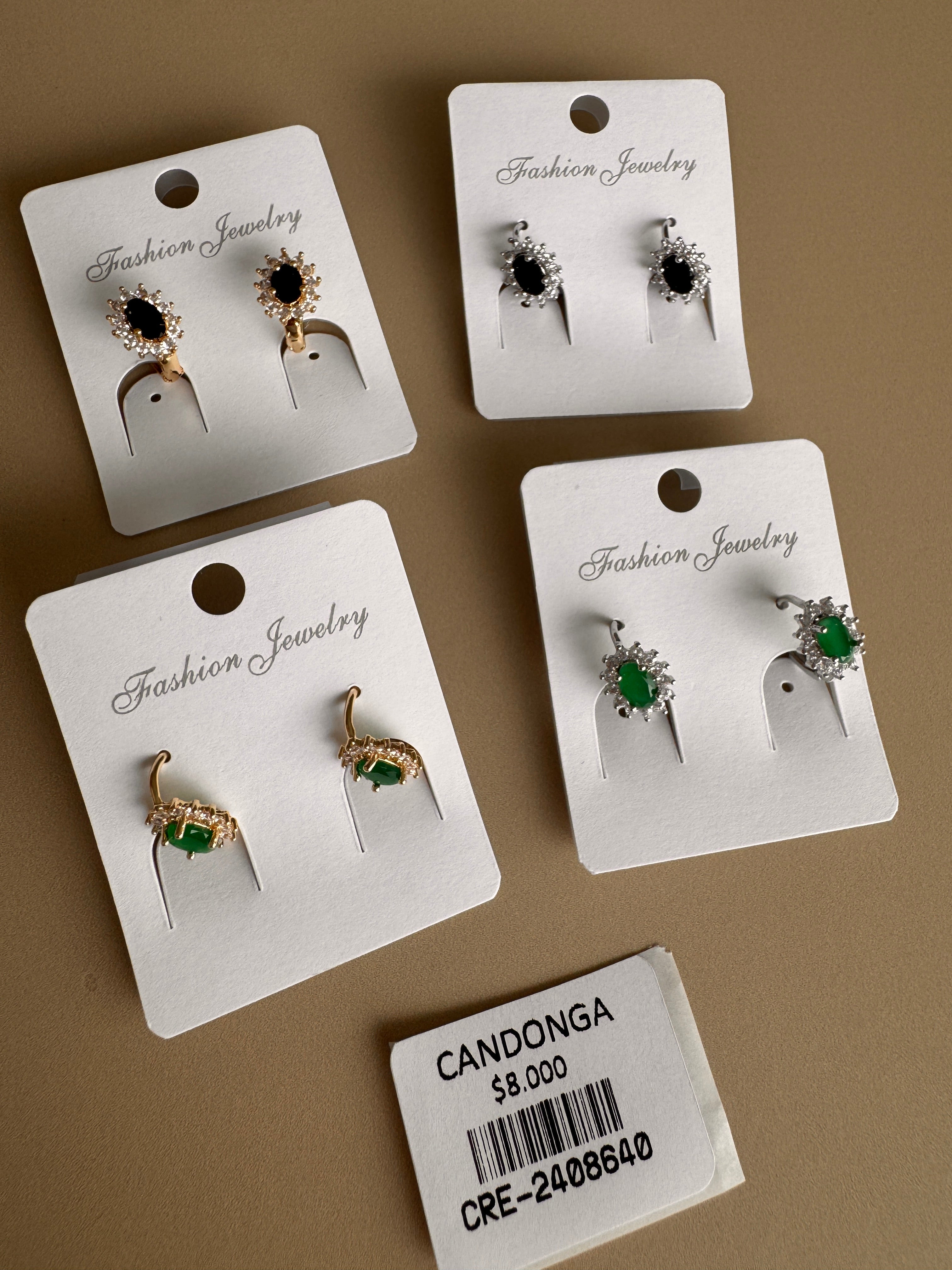 Aretes Mini Halo Ovalados