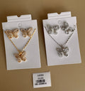 Juego de Collar y Aretes Mariposa