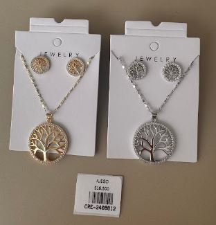 Set de Collar y Aretes Árbol de la Vida