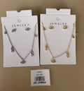 Juego de Collar y Aretes con Diseño de Hojas