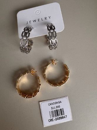 Candongas Texturizadas Doradas