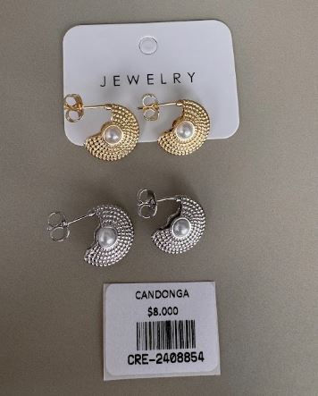 Candongas Espiral con Perla Decorativa