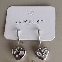 Aretes tipo Gancho de  Corazón con Circones
