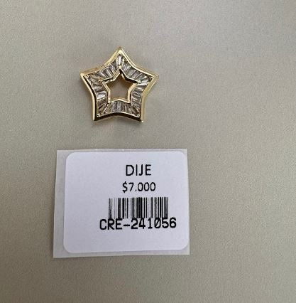 Dije Estrella con Piedras Corte Baguette