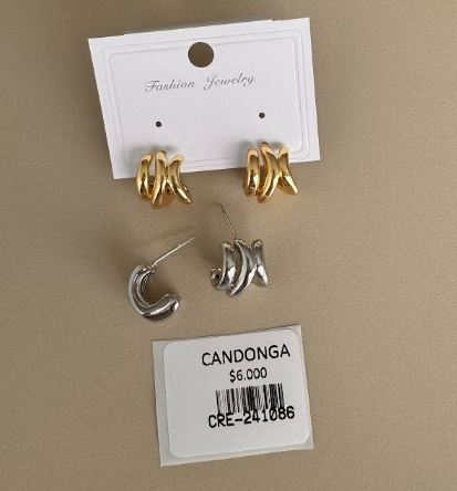 Candongas Doble Aro Entrelazadas