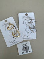 Ear Cuff Geométrico Doble con Microcircones