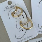 Ear Cuff Geométrico Doble con Microcircones