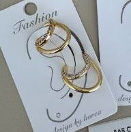 Ear Cuff Geométrico Doble con Microcircones