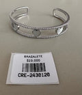 Brazalete Rígido Doble Aro con Circonias y Corazones de N car